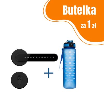 Zamek elektroniczny HATO TB-33-B – czarny, na kod PIN + butelka motywacyjna z tritanu