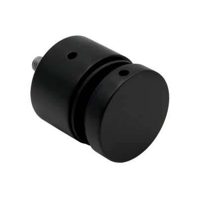 Uchwyt punktowy rotula do szkła - fi 50 mm, gwint M10, do powierzchni płaskiej, czarny matowy