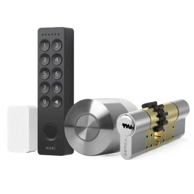 Zestaw inteligentny zamek Nuki Smart Lock Pro z wkładką regulowaną GERDA EXXO SMART M Z 61/61 + NUKI Keypad 2.0 + NUKI Door Sensor