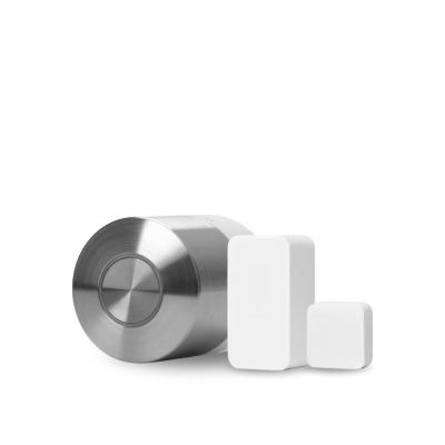 Inteligentny zamek Nuki Smart Lock Pro (5 gen) w zestawie z białym czujnikiem otwarcia drzwi NUKI Door Sensor