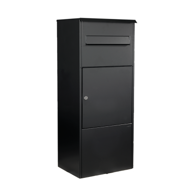 Skrzynka pocztowa z komorą na paczki Oak - czarna