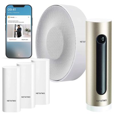 Kamera w zestawie z czujnikami oraz syreną Netatmo NBU-ICCS
