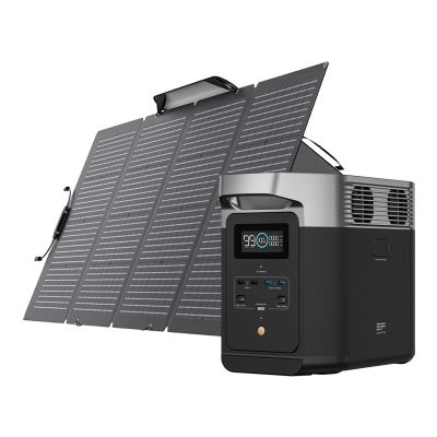 Zestaw: Stacja zasilania EcoFlow Delta 2 + panel fotowoltaiczny 220W EcoFlow w zestawie