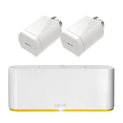 Zestaw sterowania ogrzewaniem Somfy 2x głowica termostatyczna IO + centrala TaHoma Switch