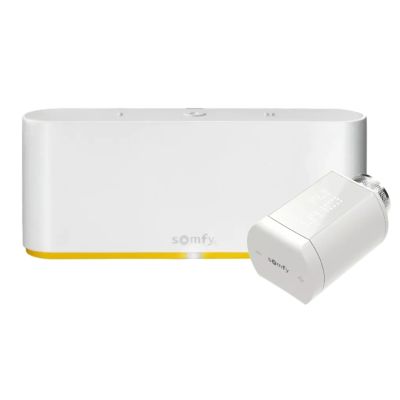 Zestaw sterowania ogrzewaniem Somfy głowica termostatyczna IO + centrala TaHoma Switch