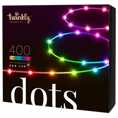 Inteligentne oświetlenie Twinkly Dots - 400 RGB LED Lights String, przezroczysty kabel