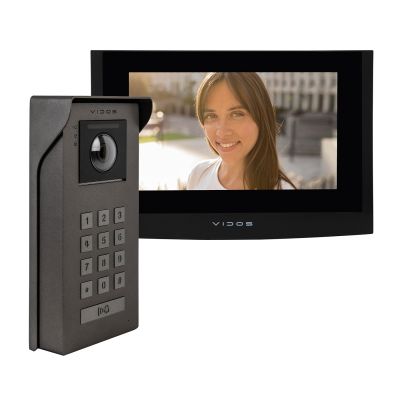 Zestaw wideodomofonowy Vidos 2IP: stacja bramowa S200 + monitor M200B-X + zasilacz P112-32