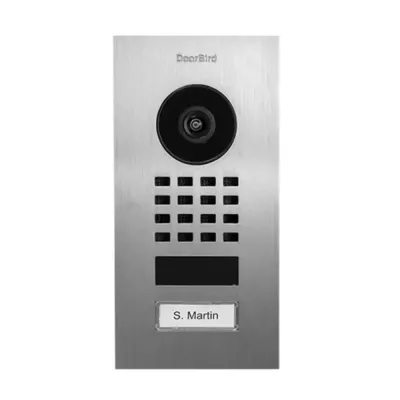 Wideodomofon IP DoorBird D1101V (PoE / WiFi) (montaż podtynkowy, sterowanie elektrozaczepem) stal nierdzewna V2A, szczotkowana