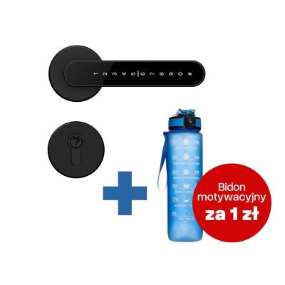 Zamek elektroniczny HATO TB-33-B – czarny, na kod PIN + butelka motywacyjna z tritanu
