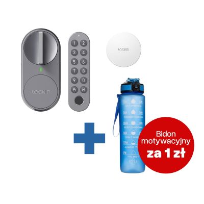 Zamek elektroniczny Lockin G30 - w zestawie z klawiaturą i mostkiem Wi-Fi + butelka motywacyjna z tritanu