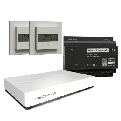 Zestaw inteligentnego ogrzewania z centralą FIBARO HC3 Lite i Heatit Z-Water2 + 2xZ-Temp3 (Z-Wave 800)