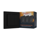 Bezprzewodowy kontroler Heatit Z-Push Wall Controller - Z-Wave, seria 700, czarny matowy Bezprzewodowy kontroler Heatit Z-Push Wall Controller - Z-Wave, seria 700, czarny matowy