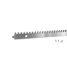 Listwa zębata stalowa z zamkiem L1000x8 mm M4 w kpl tuleje montażowe