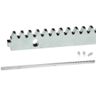 Listwa zębata stalowa z zamkiem L1000x8 mm M4 w kpl tuleje montażowe