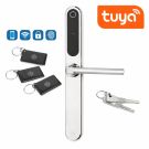 Inteligentna klamka elektroniczna PSG TUCAN - srebrna, Bluetooth, Wi-Fi, Smart Life (Tuya)