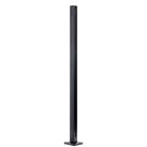 Słupek boczny balustradowy 45x45x1100 mm – aluminiowy, szkło 8,72 mm, mocowanie w podłogę, czarny – seria KR7000, Kozza