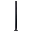 Słupek środkowy balustradowy 45x45x1100 mm – aluminiowy, szkło 8,72 mm, mocowanie w podłogę, czarny – seria KR7100, Kozza