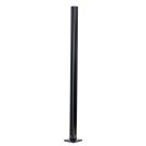 Słupek narożny balustradowy 45x45x1100 mm – aluminiowy, szkło 8,72 mm, mocowanie w podłogę, czarny – seria KR7200, Kozza