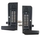 Dwustronny mechaniczny zamek szyfrowy BL3435KO Borg Locks do bram metalowych - z klawiaturą ECP, klamką i zasuwą zwalniającą