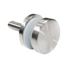 Uchwyt punktowy rotula do szkła fi 30/M8, dystans 4 mm do powierzchni płaskiej, stal nierdzewna, satyna