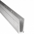 Profil aluminiowy do balustrad całoszklanych 5000 x 119 x 47 mm, grubość szkła: 12-21,52 mm