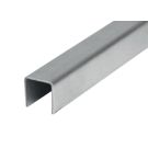 Ceownik nakładany na szkło 17,52mm, L=2,5m, stal nierdzewna, satyna