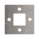 Podstawa słupa balustrady 40x40 mm do wspawania, 100x100 mm, stal nierdzewna, satyna