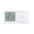 Szklany regulator pokojowy + włącznik jednopolowy TechSterowniki SINUM WSR-01P Prawa Biały (WG.23.0015)
