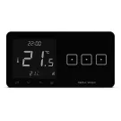 Szklany regulator pokojowy + włącznik trójpolowy TechSterowniki SINUM WSR-03P Prawa Czarny (WG.23.0093)