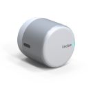 Zamek elektroniczny Tedee Lock GO2 TLV2.0A-PL srebrny z białym przyciskiem