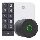 Zestaw inteligentny zamek Yale Linus L2 LITE czarny + Mostek Connect X + klawiatura Smart Keypad