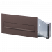Zdjęcie Skrzynka na listy przelotowa z szufladą PM 6PN, brąz metaliczny