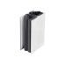 Zdjęcie Uchwyt wzmacniający, aluminiowy, prostokątny - 70x48 mm, łącznik między taflami szkła, 16-17.52 mm, surowy