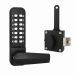 Zdjęcie Metalowy zamek bramowy Borg Locks BL4409 - jednostrony z klamką, klawiaturą ECP i zatrzaskiem wewnętrznym z funkcją blokady, czarny