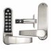 Zdjęcie Metalowy zamek bramowy Borg Locks BL5401 ECP - jednostronny z klamką, klawiaturą ECP i zatrzaskiem 60 mm