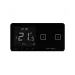 Zdjęcie Szklany regulator pokojowy + włącznik dwupolowy TechSterowniki SINUM WSR-02P Prawa Czarny (WG.23.0072)