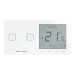 Zdjęcie Szklany regulator pokojowy + włącznik dwupolowy TechSterowniki SINUM WSR-02L Lewa Biały (WG.23.0091)
