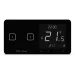 Zdjęcie Szklany regulator pokojowy + włącznik dwupolowy TechSterowniki SINUM WSR-02L Lewa Czarny (WG.23.0092)