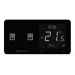 Zdjęcie Szklany regulator pokojowy + wyłącznik rolet TechSterowniki SINUM WZR-02L Lewa Czarny (WG.23.0097)