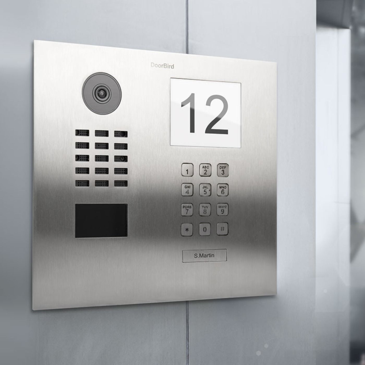 Wideodomofon IP Doorbird D2101IKH - do domu jednorodzinnego, z podświetlaną tabliczką na numer domu