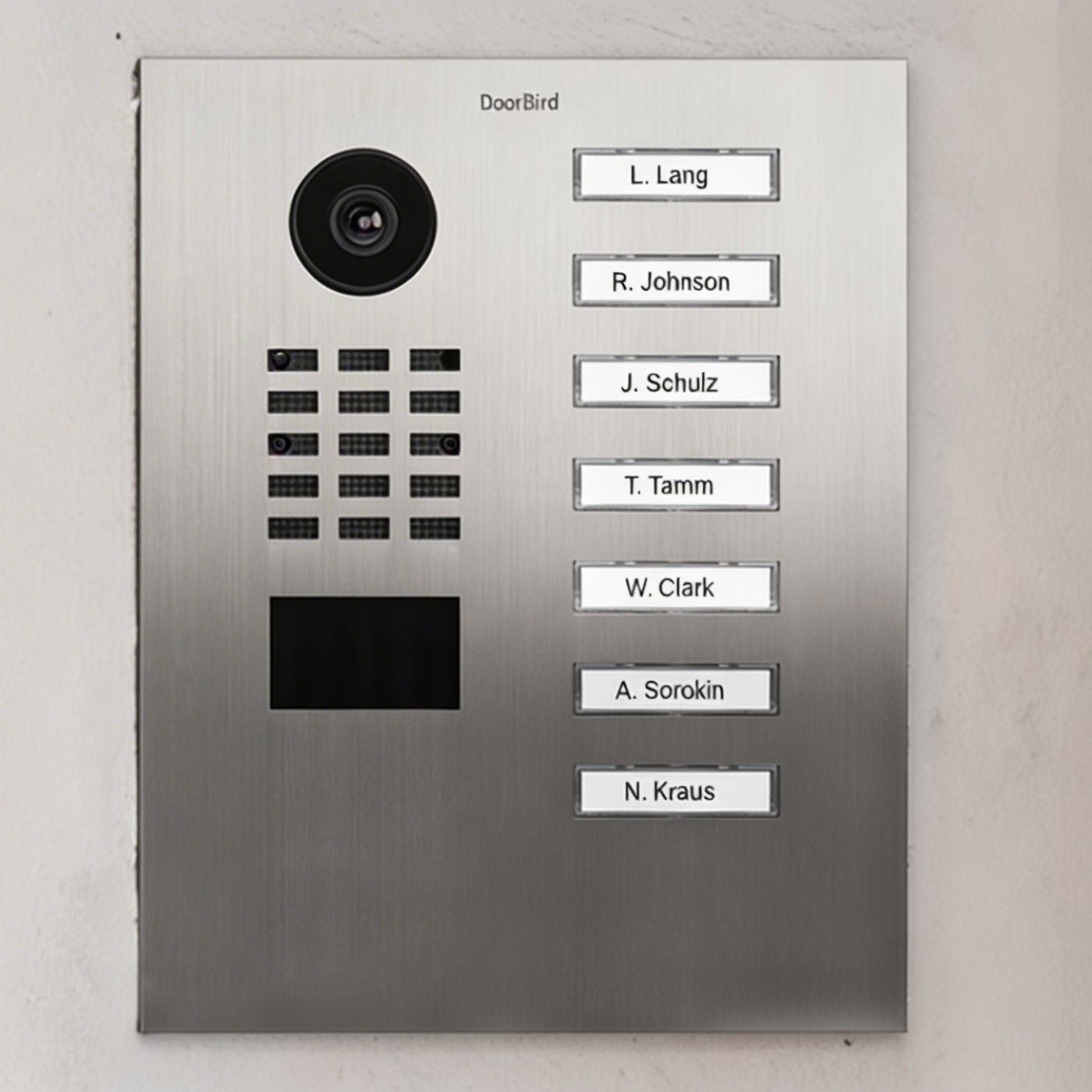 Wideodomofon IP Doorbird D2107V - 7 lokali i 7 przycisków wywołania, kamera 720p z ultraszerokokątnym obiektywem 180°