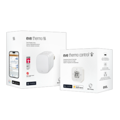 Eve Thermo Comfort Set Matter - zestaw zawierający Eve Thermo oraz Eve Thermo Control Apple Home