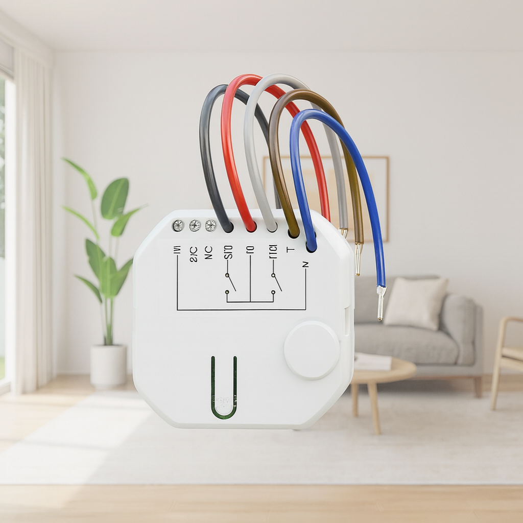 Bezprzewodowy dwukanałowy sterownik 230 V AC, dopuszkowy SATEL BE WAVE  Smart CH Relay ASW-210
