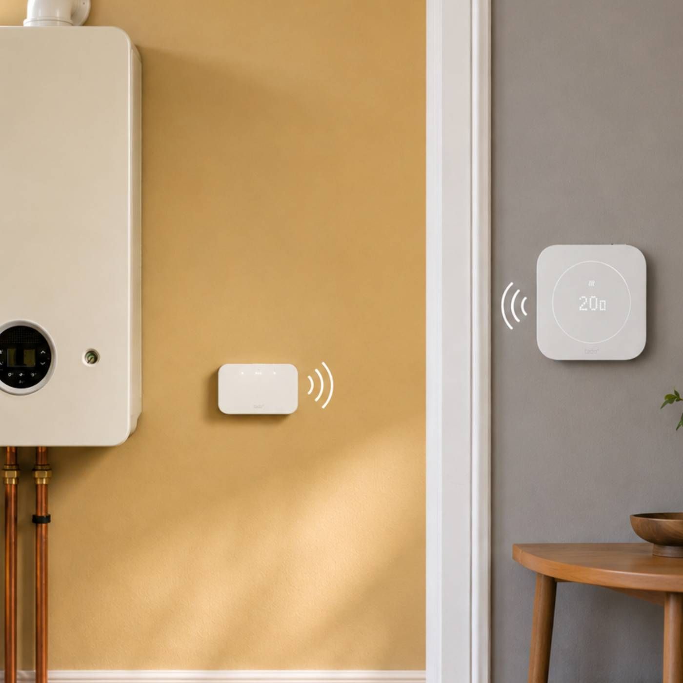 Termostat Wireless Smart Thermostat X (2nd Gen) (TC) [EU] w zestawie z odbiornikiem Wireless Receiver X - Matter, Apple Home, Google Home, Amazon Alexa, Samsung SmartThings