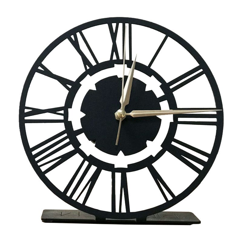 Metalowy zegar stojący NET okrągły 200x200x2 mm