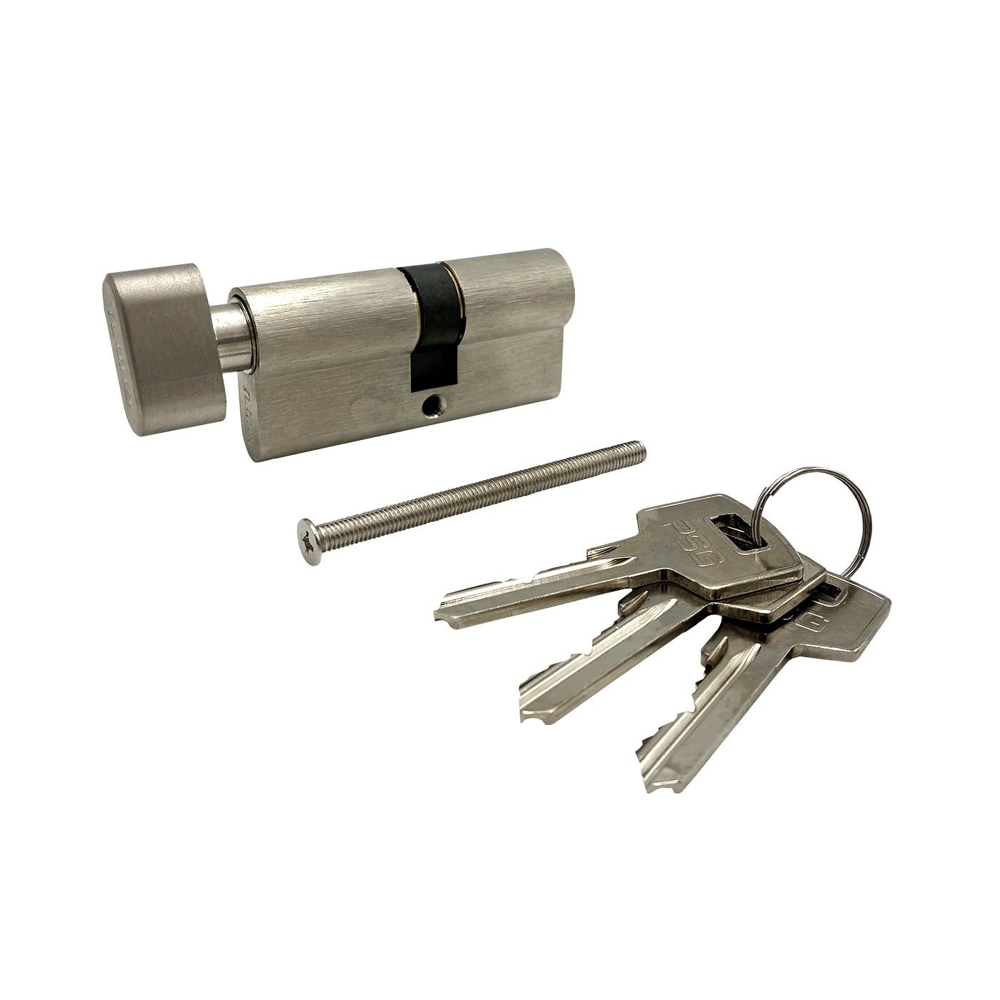 Wkładka bębenkowa PSG 35/30 - nikiel satyna, z gałką