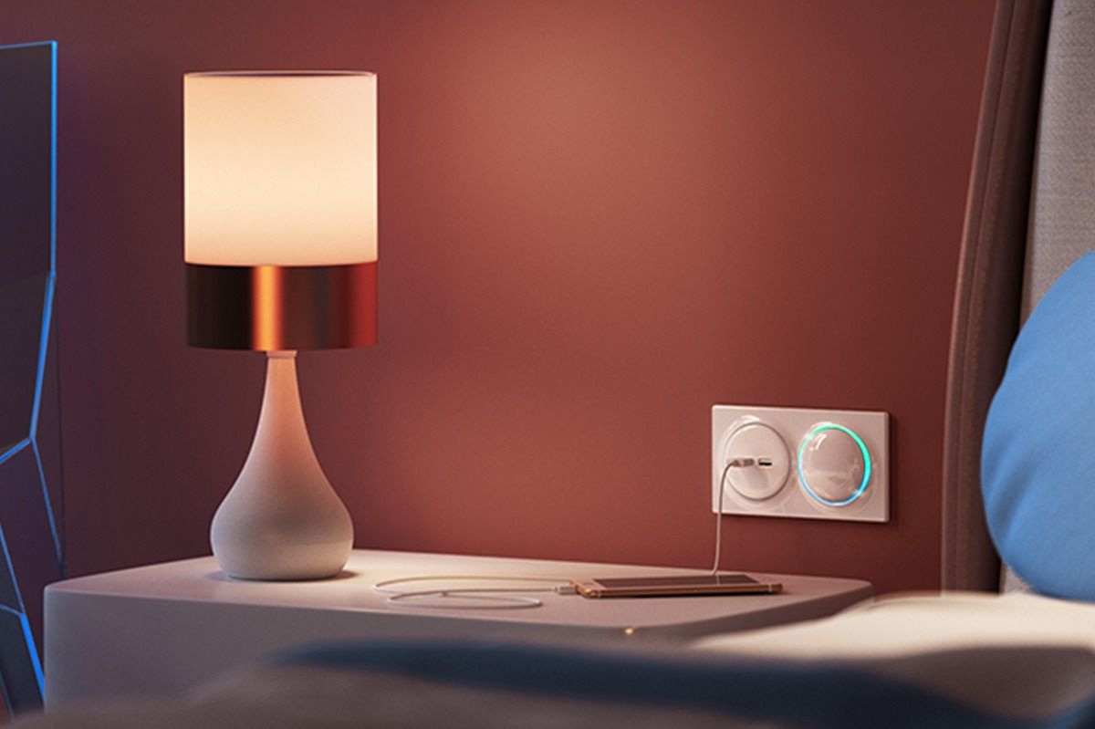 Przycisk FIBARO FG-WDSEU221-AS-8100 - biały przycisk, przeźroczysty pierścień