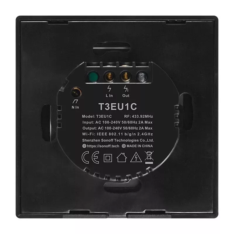 Dotykowy włącznik światła WiFi + RF 433 Sonoff T3 EU TX (1-kanałowy)