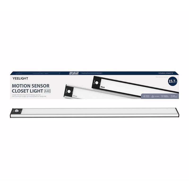 Lampka do szafy z czujnikiem ruchu Yeelight Closet Light - o długości 40 cm, srebrna, 2700K