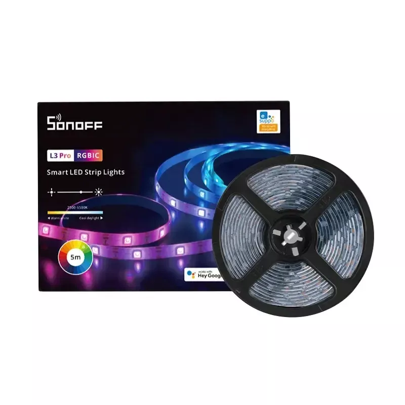 Inteligentna taśma WiFi RGBIC LED Sonoff L3 Pro 5 m